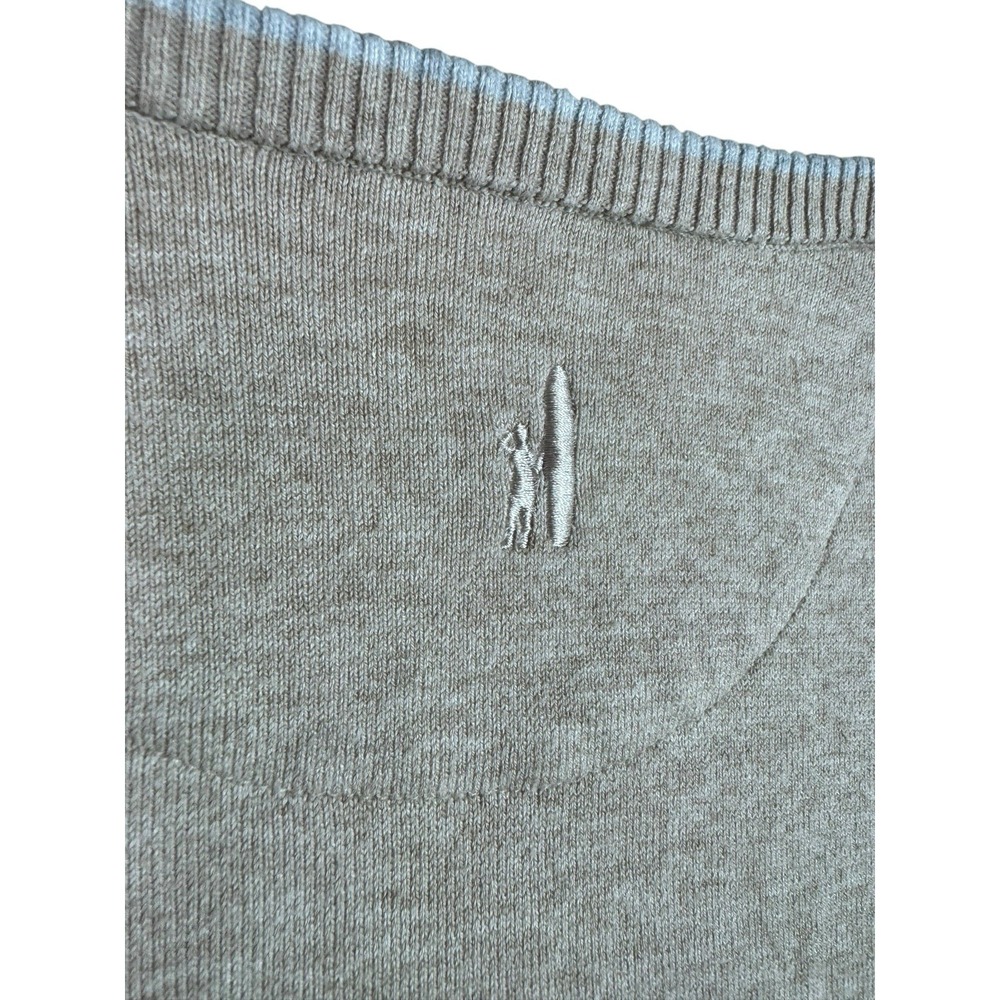 JOHNNIE-O Crewneck Knit Sweater Size Large Cotton Nylon Silk Camel‎ Color - Picture 5 of 6